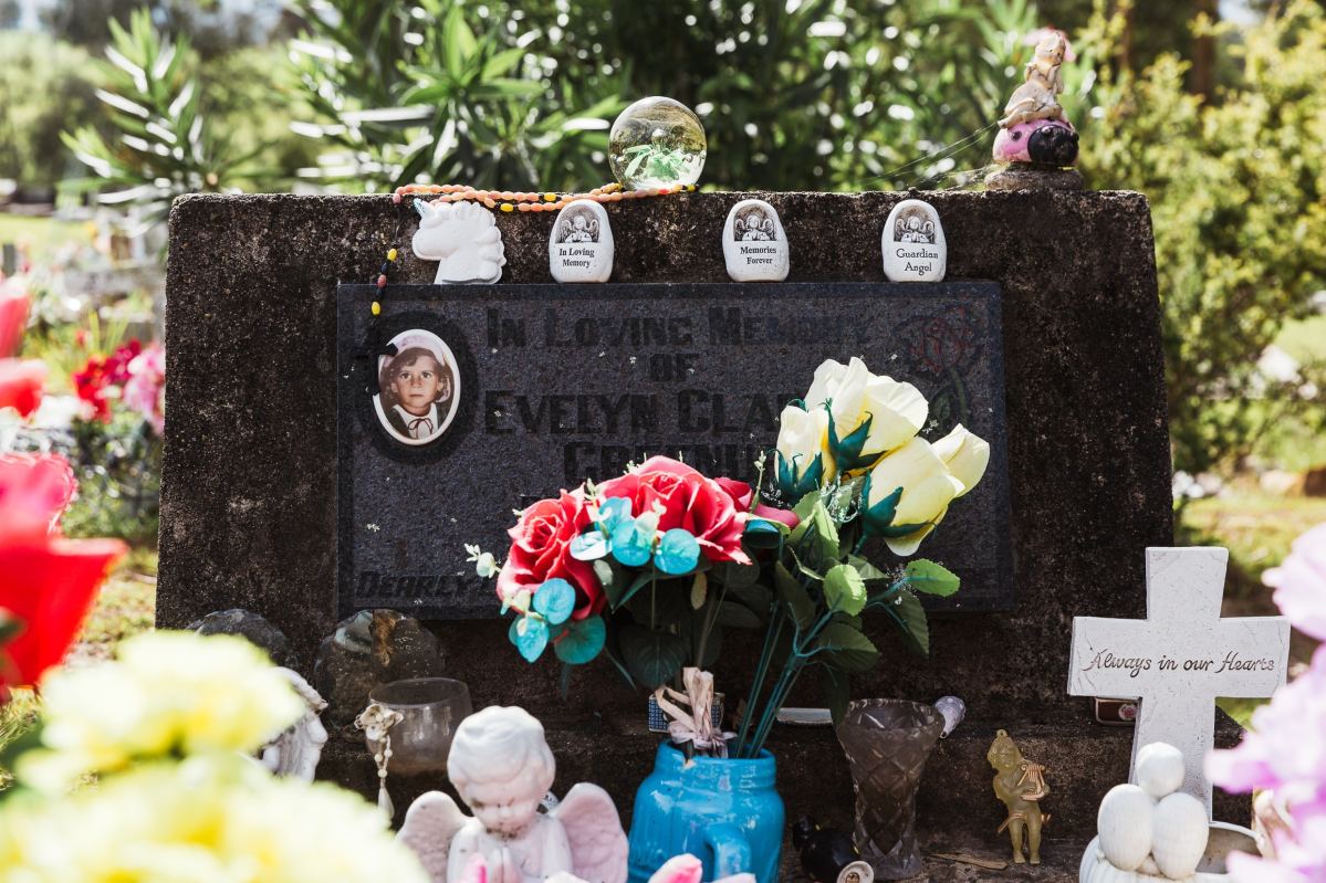 Gravestone of child