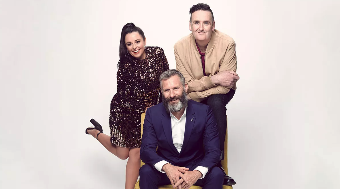 Spicks and Specks will bring back Adam Hills, Myf Warhurst and Alan Brough to our screens in 2022. Image: ABC