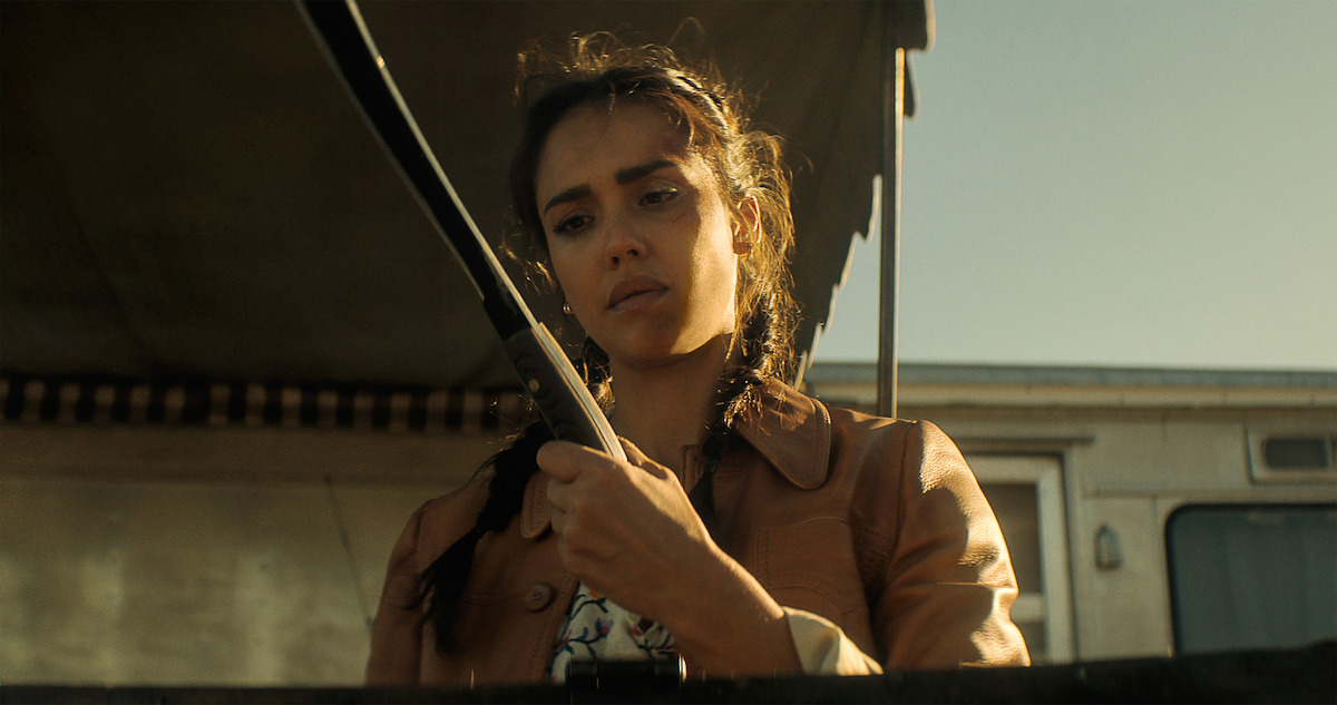 Jessica Alba in Trigger Warning. Image: Netflix