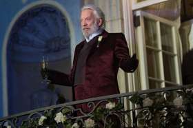 Donald Sutherland as President Snow in The Hunger Games. Image: Lionsgate/Village Roadshow