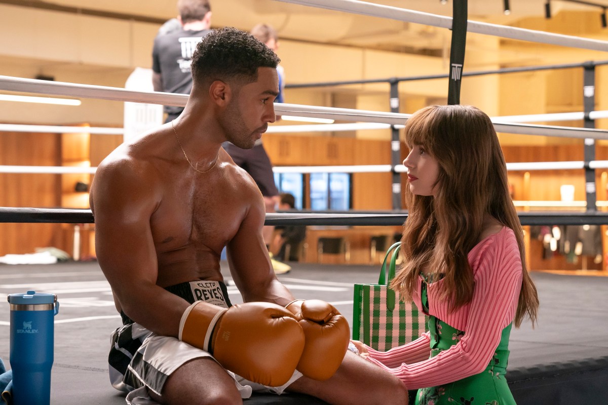 Emily In Paris. (L To R) Lucien Laviscount As Alfie, Lily Collins As Emily In Emily In Paris. Cr. Stephanie Branchu/ Netflix © 2024