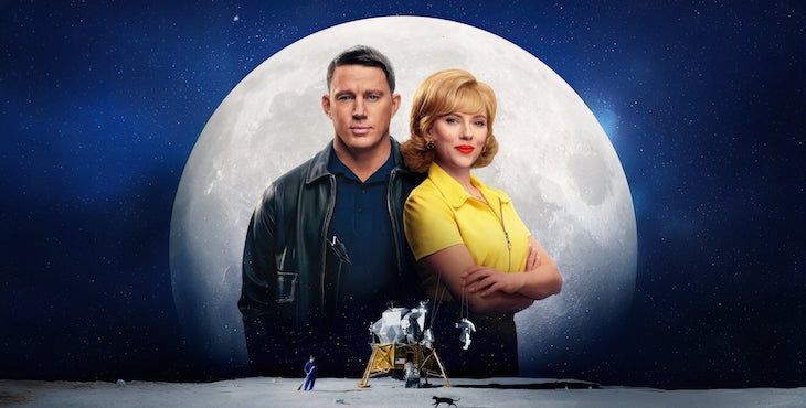 Key Art From Fly Me To The Moon, Featuring Channing Tatum And Scarlett Johansson. Image: Sony Pictures