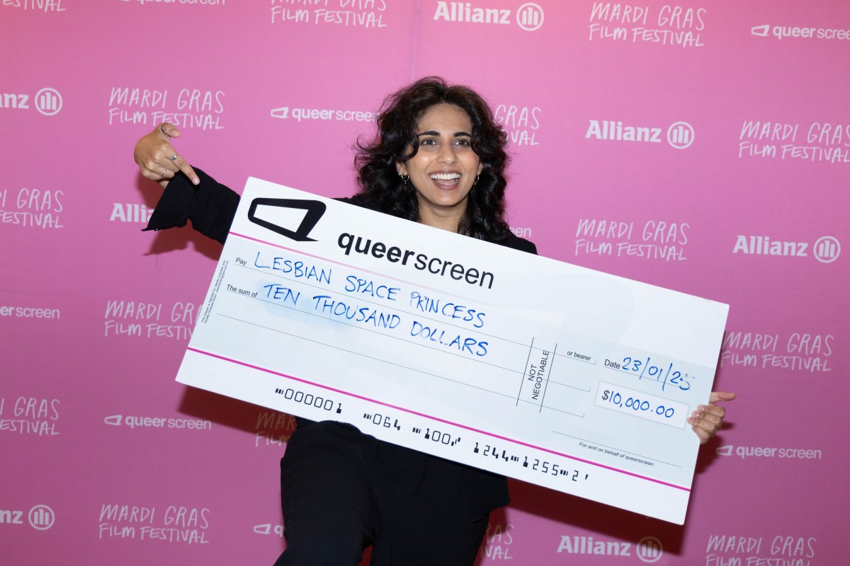 Leela Varghese With Her Winning Cheque At The Mgff25 Program Launch - Media Wall Image Supplied.