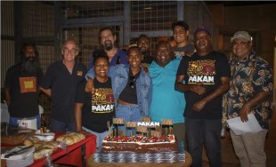 Pilbara and Kimberley Aboriginal Media (PAKAM) staff, 2024 Screenrights Cultural Fund recipient for the project 'Remote Indigenous Media Content on local WiFi Mesh Servers'. Image supplied by Screenrights.