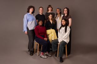 Originate Series participants L-to-R top row: Greta Nash, Matthew Bon, Penny Greenhalgh, Gemma Bird-Matheson, Molly Daniels. L-to-R bottom row: Hannah Samuel, Serah Nathan, Diane Vu. Photo by Sarah Chavdaroska.